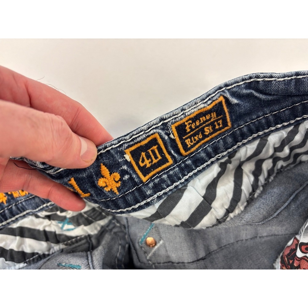 Rock Revival Feeney Relaxed Straight 17 Jean Waist 40 - Picture 7 of 10